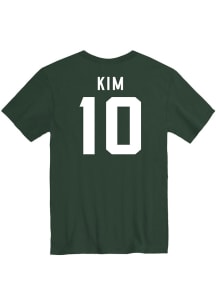 Noah Kim Michigan State Spartans Green Noah Kim Name and Number Short Sleeve Player T Shirt