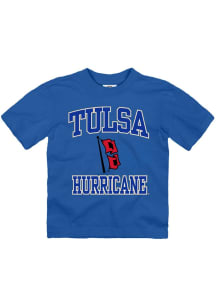 Tulsa Golden Hurricane Toddler Blue No 1 Flag Short Sleeve T-Shirt