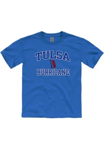 Tulsa Golden Hurricane Youth Blue No 1 Flag Short Sleeve T-Shirt