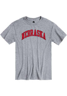 Rally Nebraska Cornhuskers Grey Arch Name Short Sleeve T Shirt