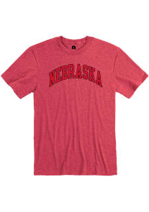 Rally Nebraska Cornhuskers Red Arch Name Short Sleeve Fashion T Shirt