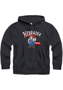 Rally Nebraska Cornhuskers Mens Black Herbie Corn State Long Sleeve Hoodie