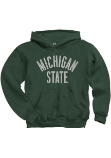 Michigan State Spartans Youth Green Triple Stitch Long Sleeve Hoodie