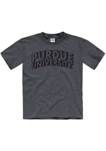 Purdue Boilermakers Youth Grey Arching Stack Short Sleeve Fashion T-Shirt