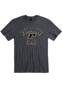 Purdue Boilermakers Charcoal Arch Dad Number One Short Sleeve T Shirt