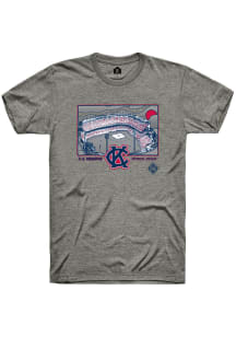 Rally Kansas City Monarchs Grey Stadium Short Sleeve Fashion T Shirt