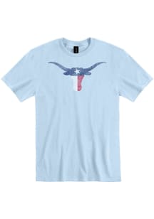Texas Blue Longhorn State Flag Short Sleeve T Shirt