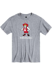 Rally Nebraska Cornhuskers Grey Wrestling Herbie Short Sleeve T Shirt