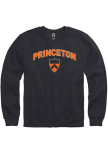 Princeton Tigers Mens Black Primary Logo Long Sleeve Crew Sweatshirt
