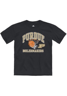 Rally Purdue Boilermakers Youth Black Basketball Short Sleeve T-Shirt