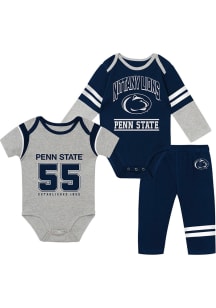 Penn State Nittany Lions Infant Navy Blue Double Up Set Top and Bottom