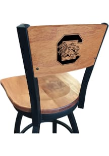 South Carolina Gamecocks Maple Seat Maple Back Swivel Pub Stool - Wood