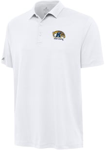 Antigua Kent State Golden Flashes Mens White Reprocess Recycled Short Sleeve Polo