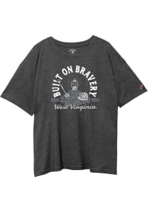 League West Virginia Mountaineers Womens Black Built on Bravery Short Sleeve T-Shirt