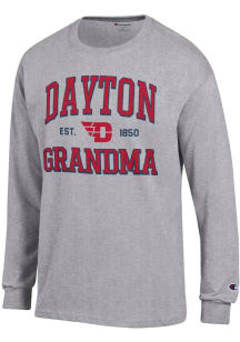 Champion Dayton Flyers Grey Est. Date Grandma Jersey Long Sleeve T Shirt