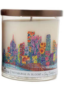 Pittsburgh In Bloom White Candle