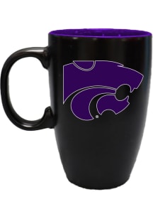 K-State Wildcats 22oz Black Latte Ceramic Mug - Purple