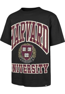 47 Harvard Crimson Black Big Ups Foundation Short Sleeve Fashion T Shirt