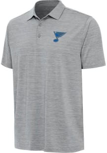 Antigua St Louis Blues Mens Grey Layout Short Sleeve Polo
