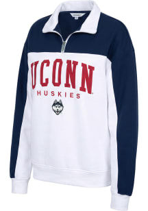 UConn Huskies Womens Navy Blue Huddle Qtr Zip