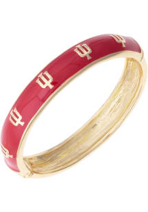 Indiana Hoosiers Enamel Logo Hinge Bangle Womens Bracelet