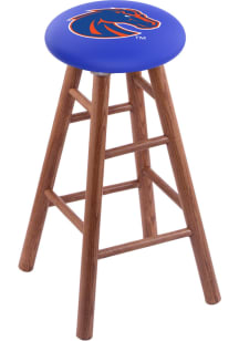 Boise State Broncos Round Cushion Oak Pub Stool - Brown