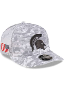 New Era Michigan State Spartans Digi Camo LP Stretch 9FIFTY Trucker Adjustable Hat - White