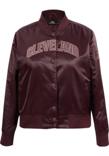 Pro Standard Cleveland Cavaliers Womens Maroon Classic Chenille Satin Light Weight Jacket