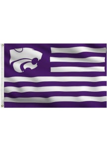 K-State Wildcats 3x5 Purple, White Grommet Silk Screen Grommet Flag - Purple