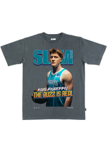 Kon Knueppel Charlotte Hornets Charcoal 261 Cover Short Sleeve Fashion Player T Shirt