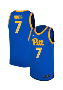 Damarco Minor   Pitt Panthers Blue NIL Name And Number Jersey