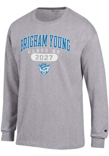 Champion BYU Cougars Grey Class of 2027 Jersey Long Sleeve T Shirt