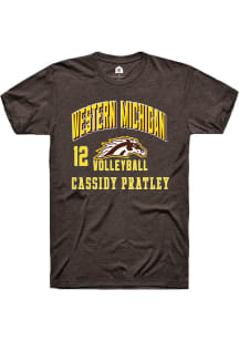 Cassidy Pratley Western Michigan Broncos Brown NIL Arch Logo Short Sleeve Player T Shirt