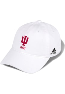Adidas Indiana Hoosiers Dad Washed Slouch Adjustable Hat - White