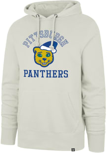 47 Pitt Panthers Mens Ivory Holiday Roc Wind Down Headline Long Sleeve Hoodie