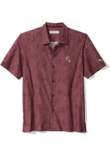 Tommy Bahama Arizona State Sun Devils Mens Maroon Saltwater Fronds Short Sleeve Dress Shirt