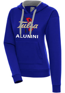 Antigua Tulsa Golden Hurricane Womens Royal Blue Alumni Victory Hooded Sweatshirt