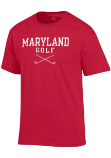 Champion Maryland Terrapins Red Mens Golf Short Sleeve T Shirt