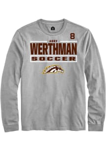 Abby Werthman Western Michigan Broncos Grey NIL Stacked Box Long Sleeve Player T Shirt