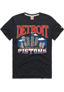 Homage Detroit Pistons Charcoal City Scape Short Sleeve Fashion T Shirt
