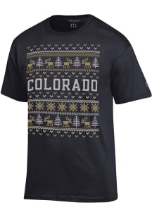 Champion Colorado Buffaloes Black Christmas Short Sleeve T Shirt