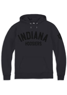 Summit Sportswear Indiana Hoosiers Mens Black Tonal Felt Sleeve Hit Long Sleeve Hoodie