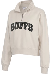 Colorado Buffaloes Womens White Sport Fleece Qtr Zip