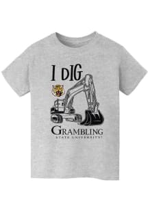 Vive La Fete Grambling State Tigers Youth Grey Excavator Short Sleeve T-Shirt