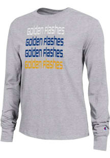 Champion Kent State Golden Flashes Womens Grey Repeat Core LS Tee