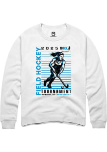 Summit Sportswear Big Ten Mens White 2025 Field Hockey Tournament Long Sleeve Crew Sweatshirt