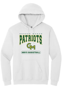 Summit Sportswear George Mason University Mens White Mens Basketball Long Sleeve Hoodie