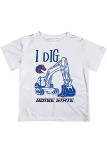 Vive La Fete Boise State Broncos Youth White Excavator Short Sleeve T-Shirt