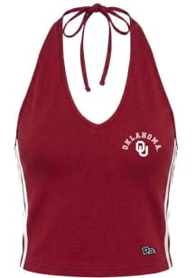 Hype and Vice Oklahoma Sooners Womens Crimson Cheer Halter Tank Top
