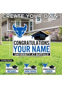 Buffalo Bulls Custom Grad Yard Sign - White